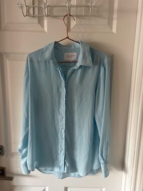 The Shirt by Rochelle Behrens long-sleeve button-down blouse Size M